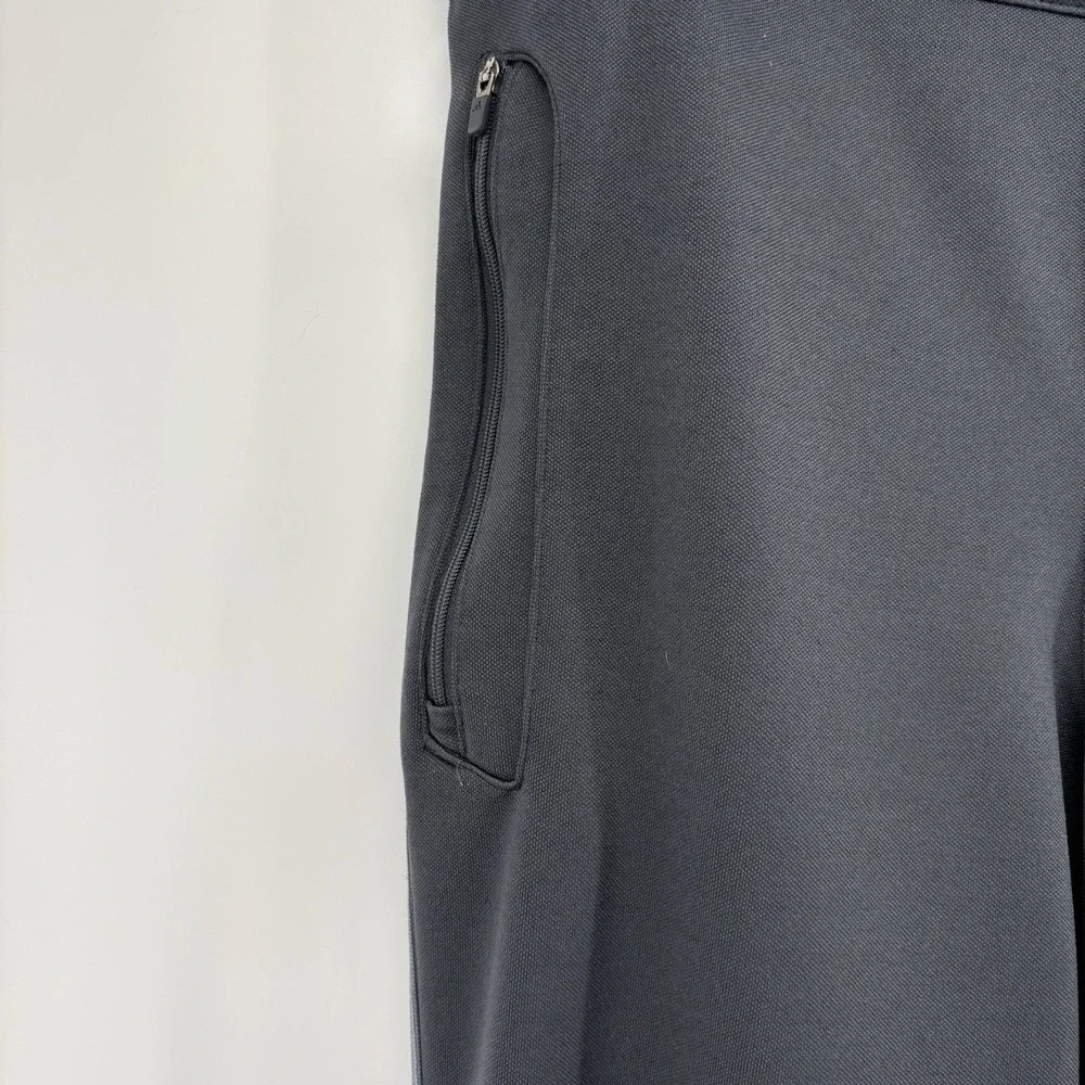 Adidas Climacool Men's Track Pants Med Black‎ Gray Stripes Zip Leg Pockets Logo